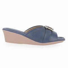 MID WEDGES SANDALS SLIP ON NAVY PICCADILLY