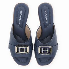 MID WEDGES SANDALS SLIP ON NAVY PICCADILLY