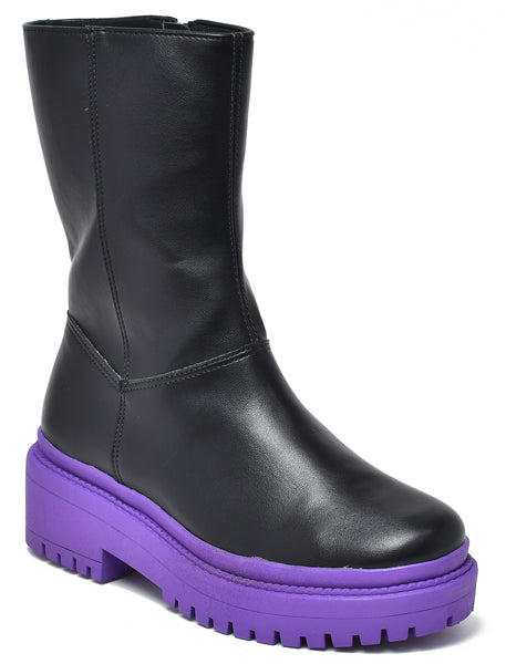 MID FASHION BOOT PURPLE BLACK VIA MARTE