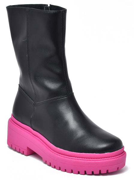 MID FASHION BOOT PINK BLACK VIA MARTE