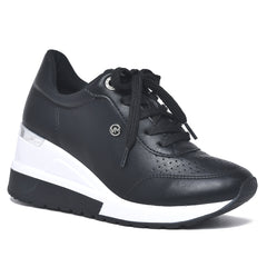 TENNIS SHOES WEDGES SNEAKER BLACK VIA MARTE