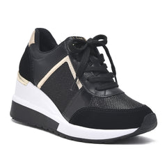 TENNIS SHOES WEDGES SNEAKER BLACK VIA MARTE