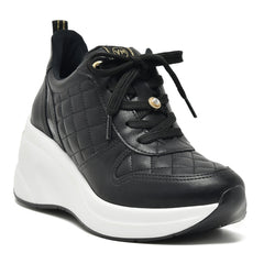 TENNIS SHOES WEDGES SNEAKER BLACK VIA MARTE