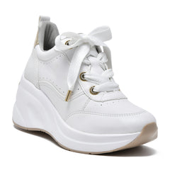 TENNIS SHOES WEDGES SNEAKER WHITE VIA MARTE