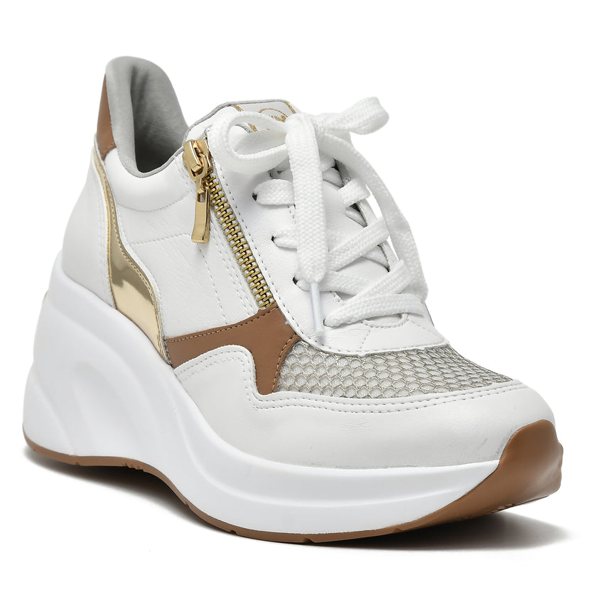 TENNIS SHOES WEDGES SNEAKER WHITE VIA MARTE