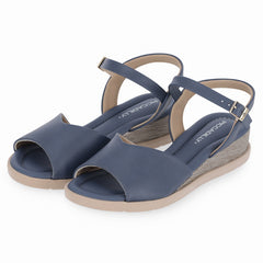 MID WEDGES SANDALS NAVY BLUE PICCADILLY