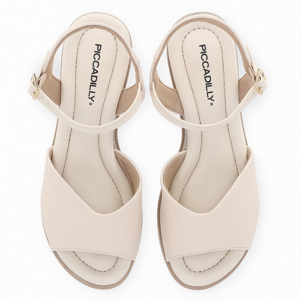 MID WEDGES SANDALS OFF WHITE PICCADILLY