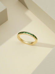 18K GOLD PLATED GREEN ZIRCONI RING 13