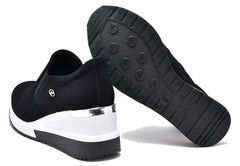 TENNIS SHOES WEDGES SNEAKER BLACK VIA MARTE