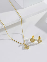 18K GOLD PLATED NECKLACE AND EARRING SET