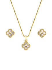 18K GOLD PLATED NECKLACE AND EARRING SET