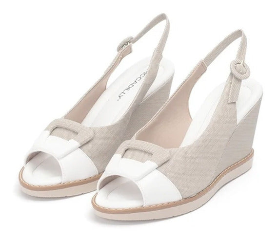 MID WEDGES SANDALS CREM /MARFIM PICCADILLY
