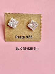 925 Silver EARRING SQUARE ZIRCONI 3MM 5MM