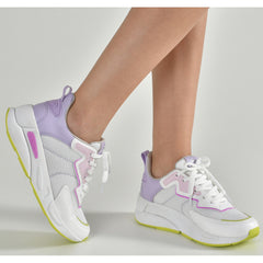 TENNIS SHOES SNEAKERS WHITE/LILAC/GREEN