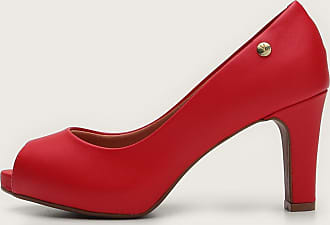 PEEP TOE STILLETO PUMP RED PELICA VIZZANO