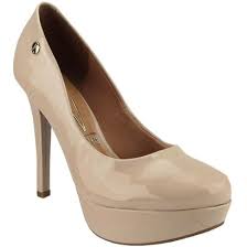 HIGH HEEL PLATAFORM STILLETO PUMP CREAM SHINE VIZZANO