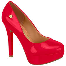 HIGH HEEL PLATAFORM STILLETO PUMP RED SHINE VIZZANO