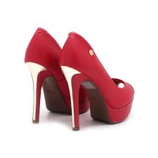 HIGH HEEL PLATAFORM STILLETO PUMP RED  VIZZANO