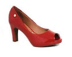 PEEP TOE STILLETO PUMP RED PELICA VIZZANO