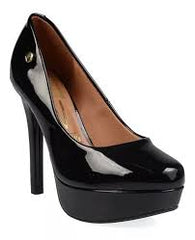 HIGH HEEL PLATAFORM STILLETO PUMP BLACK SHINE VIZZANO