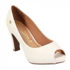 PEEP TOE STILLETO PUMP OFF WHITE PELICA VIZZANO